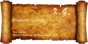 Kustos Gilda névjegykártya